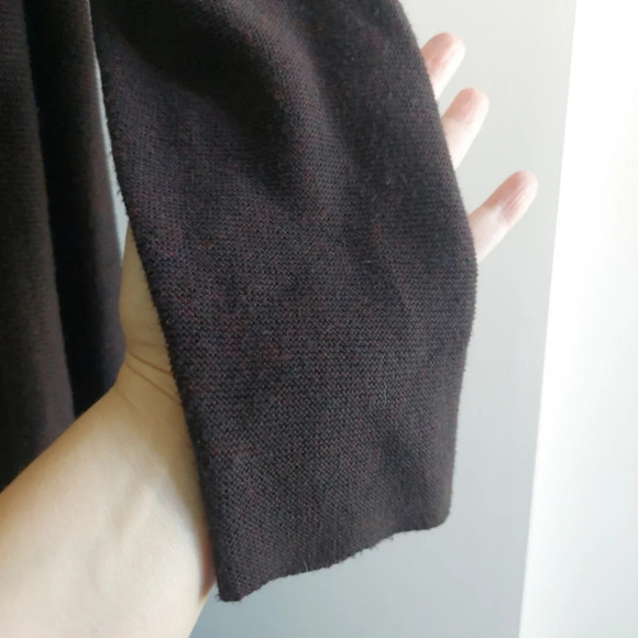 Eileen Fisher Linen Blend Open Front lightweight brown cardigan minimalist S - Picture 4 of 5